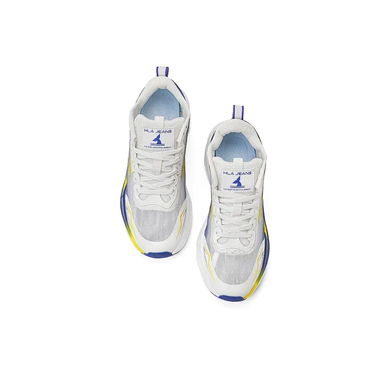 HLA JEANS Cushioning Rebound Wear-Resistant Lightweight Breathable Slip-Resistant Low-Top Running Shoes Unisex-3