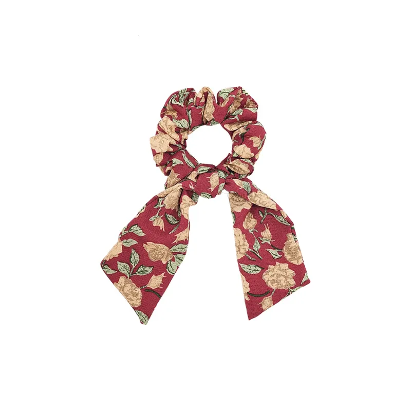 ROYALSASA Fabric Leather Bands Hair Tie Women's-4