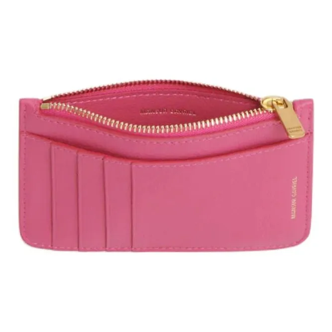 MANSUR GAVRIEL Calfskin Card Holder Women's Peach Pink-1