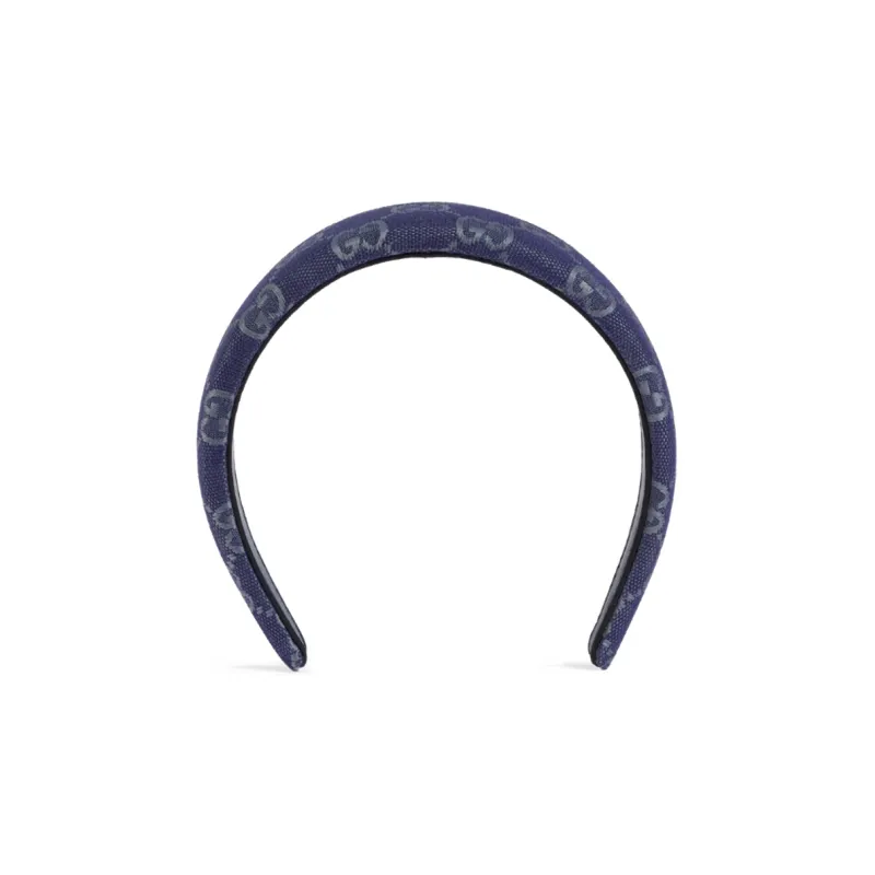 GUCCI GG Sheepskin Headbands Women's Blue-0