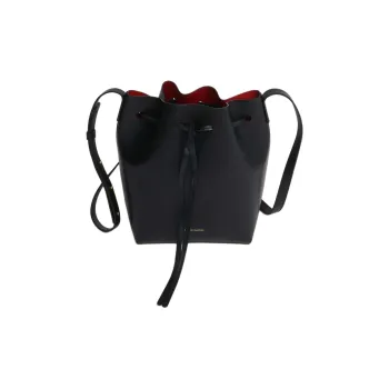 MANSUR GAVRIEL Leather Bucket Bag Handbag Shoulder Bag Crossbody Bag Mini Women's Black & Red