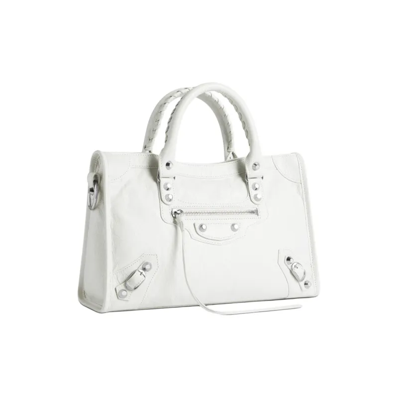 Balenciaga Arena Lambskin Crossbody One Shoulder Handbags Small Size Women's White-1