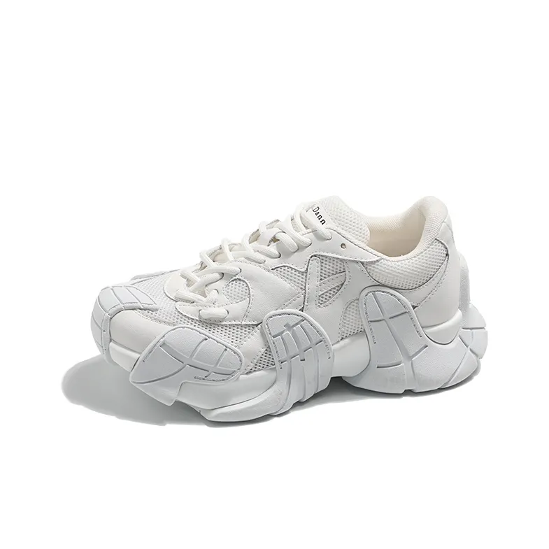 MIS. DANNY Breathable Chunky Sneakers Women's White-0