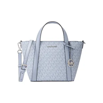 MICHAEL KORS Artificial Leather Portable One Shoulder Tote Trumpets Women's Light Blue/Denim Blue