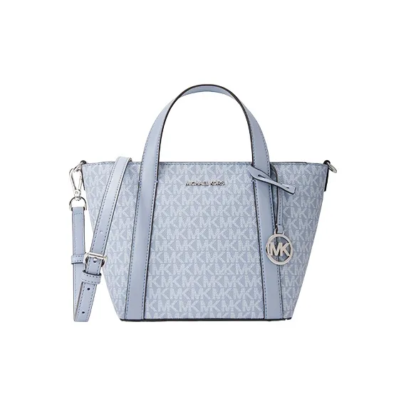 MICHAEL KORS Artificial Leather Portable One Shoulder Tote Trumpets Women's Light Blue/Denim Blue-0