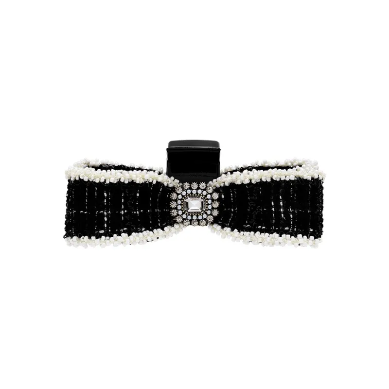 ROYALSASA Cotton Linen Blend, Faux Pearl Hair Clips Women's-0
