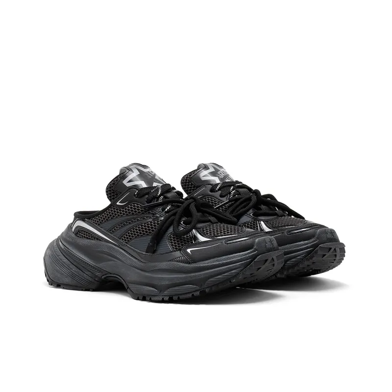 STARTER Chunky Open Heel Slippers Low Top Chunky Sneakers Women's Black-2