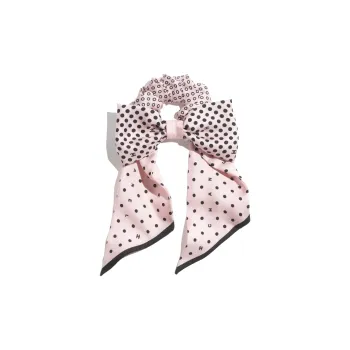 CHANEL Polka Dot Double C Pattern Women's Pink