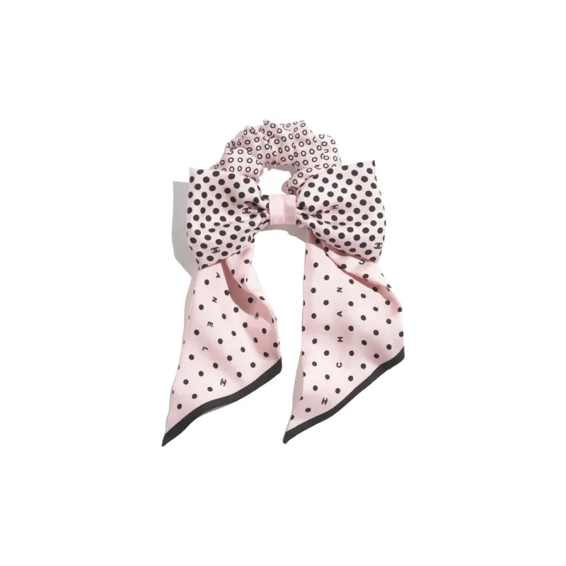 CHANEL Polka Dot Double C Pattern Women's Pink-0