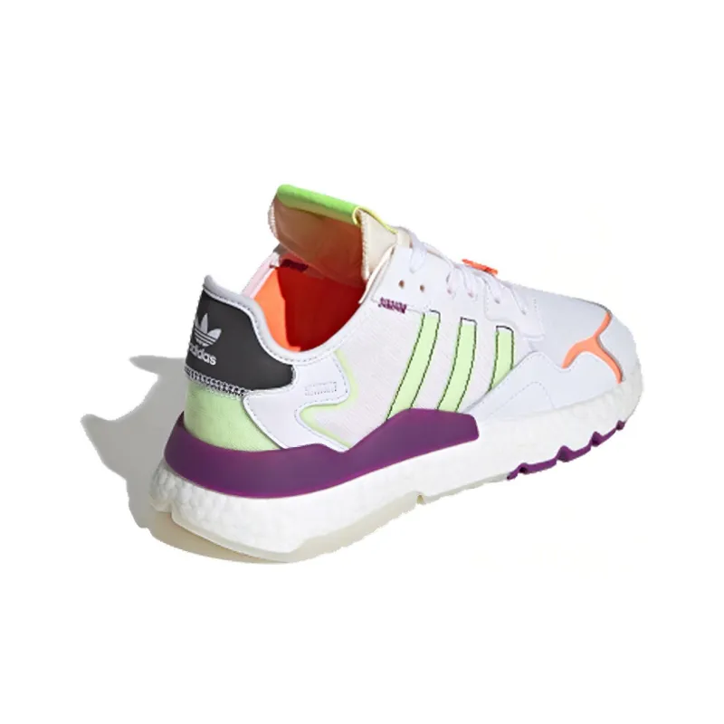 Adidas Originals Nite Jogger 'White Green Purple'-2