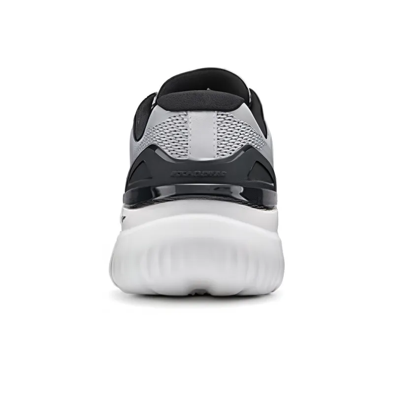 Skechers Slip Resistant, Abrasion Resistant, Breathable Low Top Casual Running Shoes Men's Gray Black-3