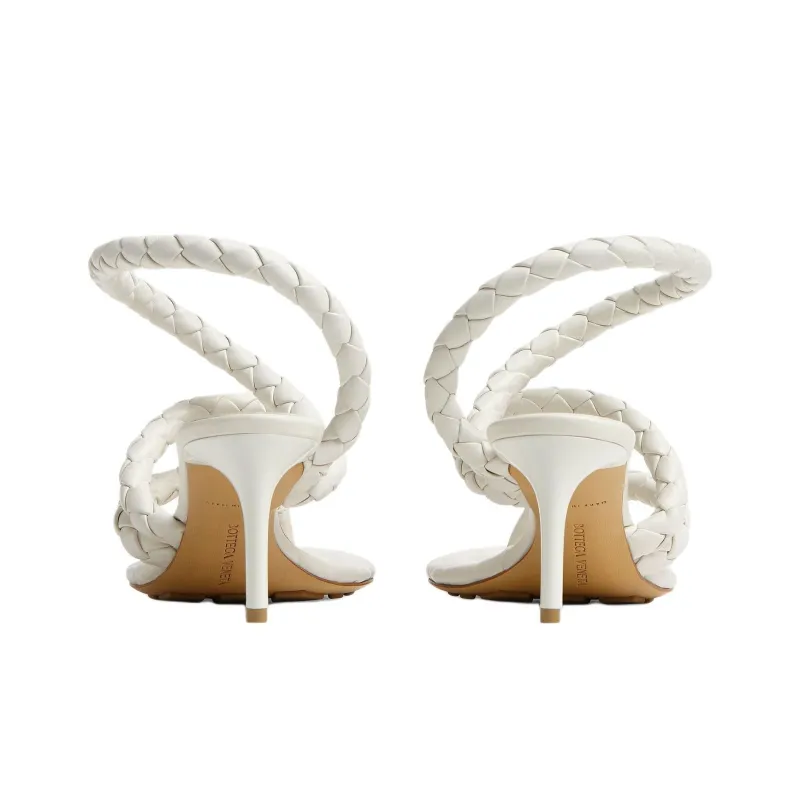 Bottega Veneta One Strap Sandals 6cm Women's White-3