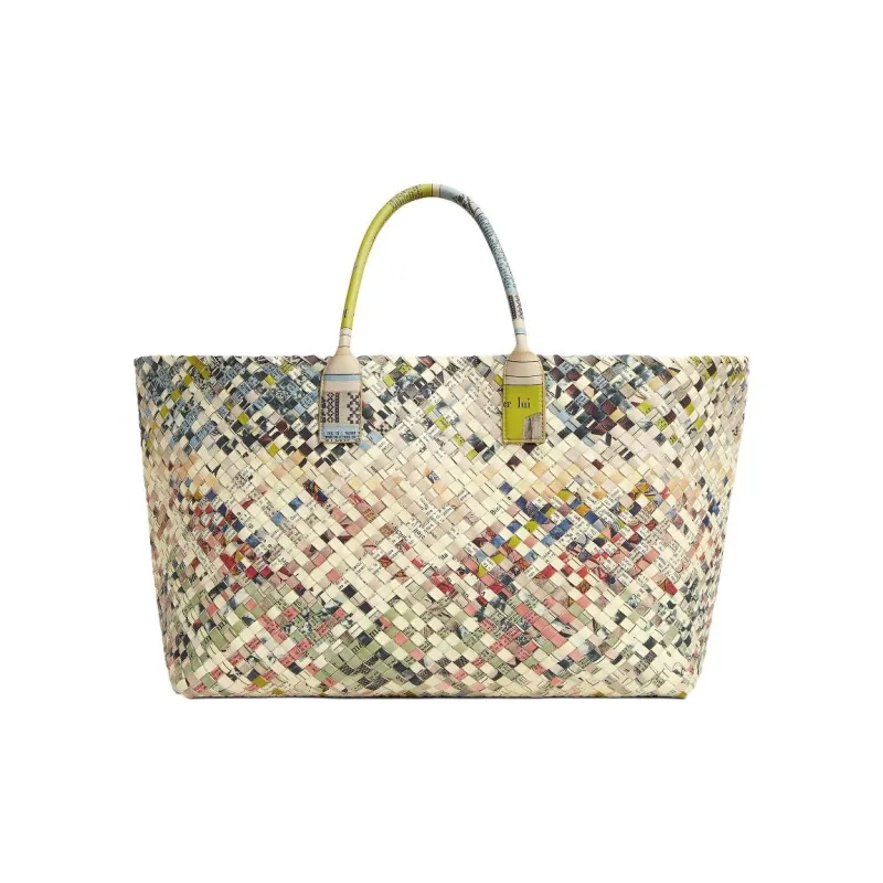 Bottega Veneta Calfskin Tote Bag, Shopping Bag, Handbag Tubas Women's Beige & Black-0
