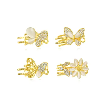 AGOVSKI Alloy+Resin+Synthetic Cubic Zirconia Hair Clips Women's