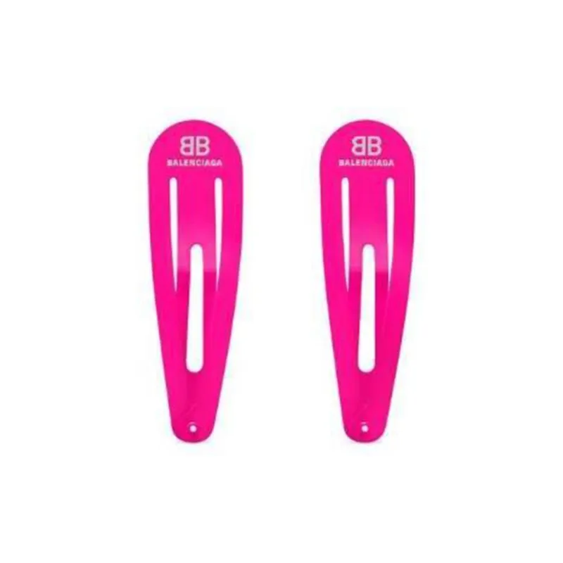 Balenciaga Stainless Steel Hair Clips Women's Pink-0