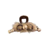 Coffee Plush Pearl Claw Clip