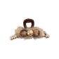 Coffee Plush Pearl Claw Clip