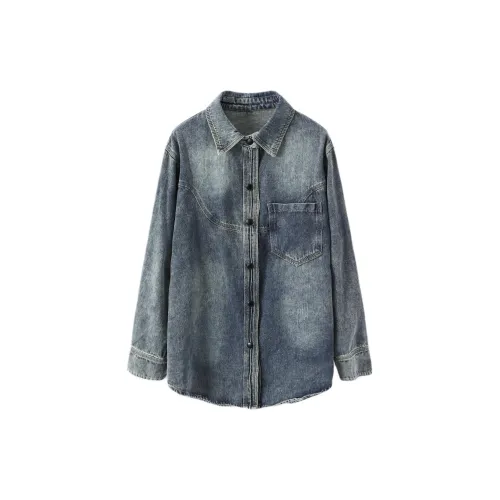 BASIC HOUSE Shirts Women's Denim Blue