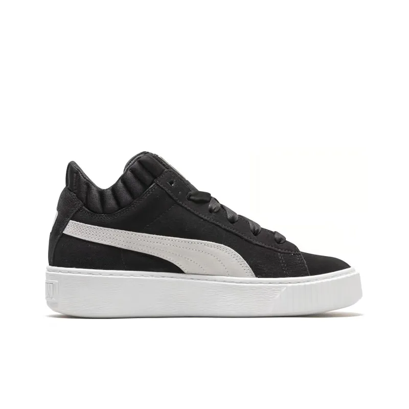PUMA Platform Demi Retro Low Tops Casual Skateboarding Shoes Unisex Black Women's-1