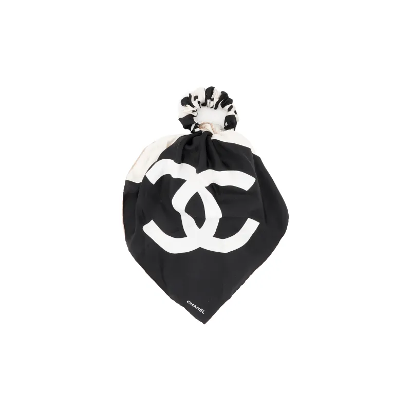 CHANEL Hair Tie Hair Bands Women's Black/White-1