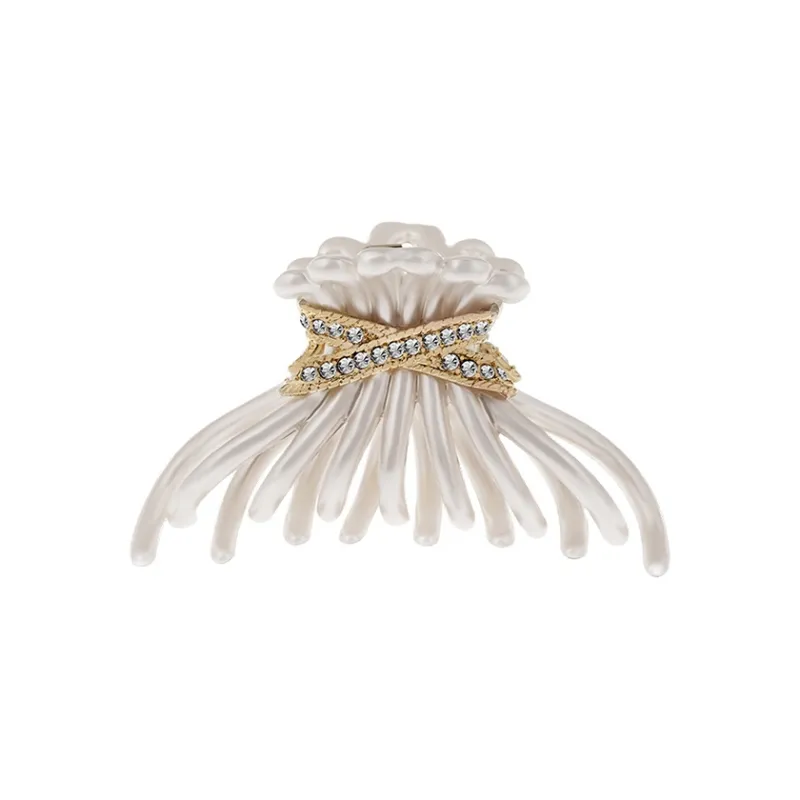 ROYALSASA Faux Crystal Acrylic Hair Clips Women's-0