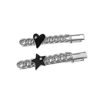 MAGICPOLE Alloy Hair Clips Women's Silver