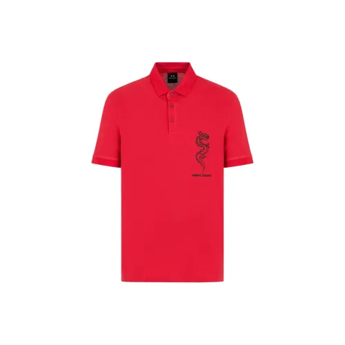 ARMANI EXCHANGE Polo Shirts Men Red