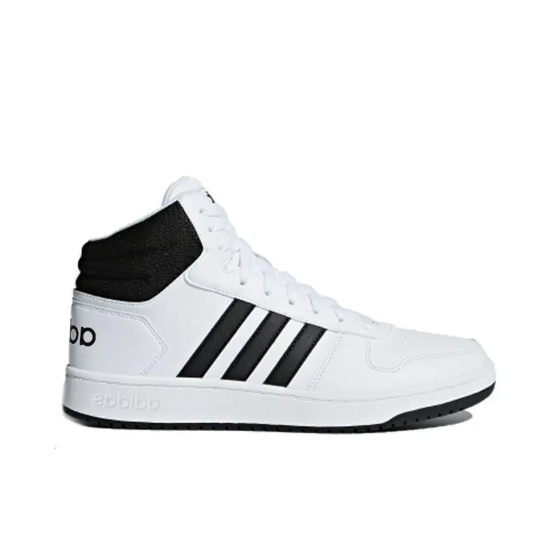Adidas Hoops 2.0 Mid White Black-1