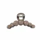 Light Pink Round Bead Medium Size Gray Claw Clip