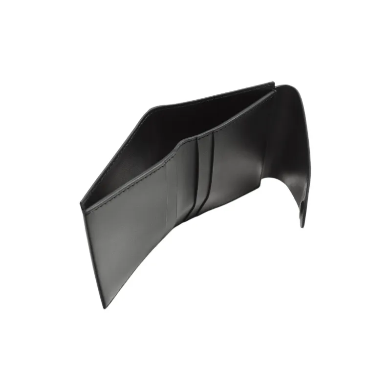 ZARA Cow Leather Coin Purse Men's Black-2
