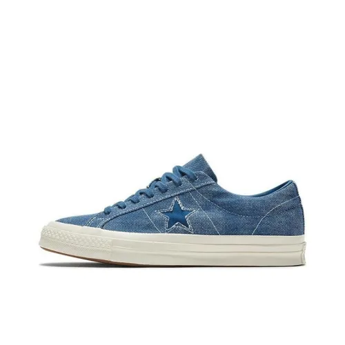 Converse One Star Canvas Shoes Unisex Low-Top Denim Blue