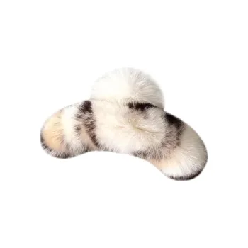 SENDME Rex Rabbit Fur Hair Clips Women's