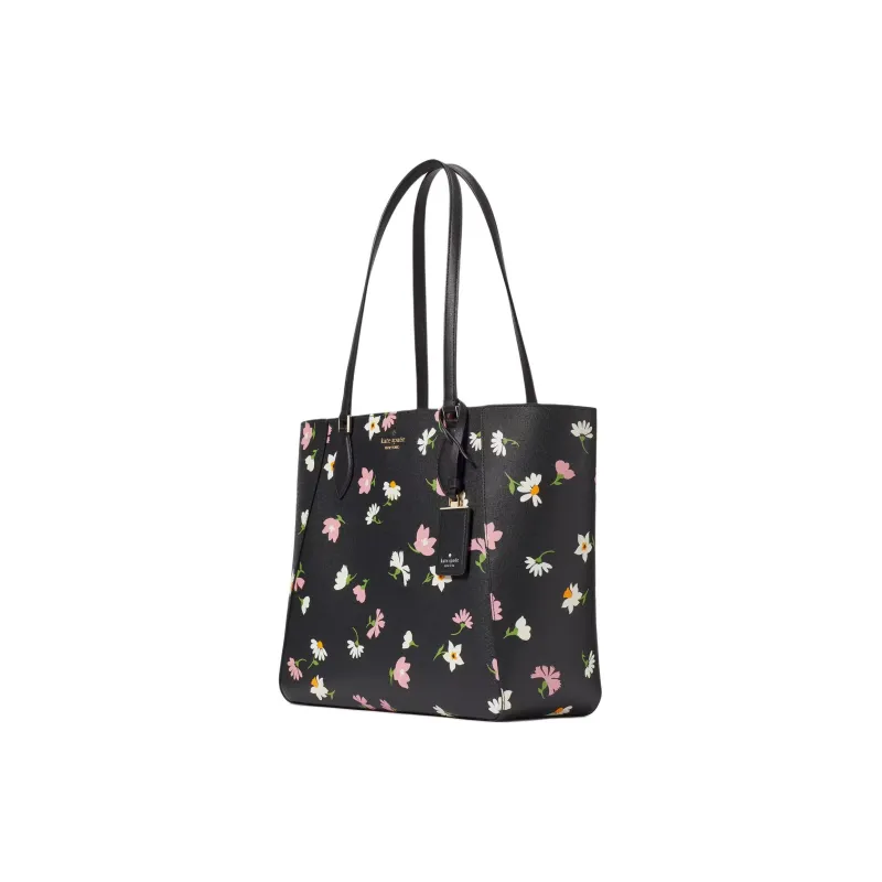 Kate Spade Grain Leather Tote Bag, Shopping Bag, Shoulder Bag, Handbag Women's Black-1