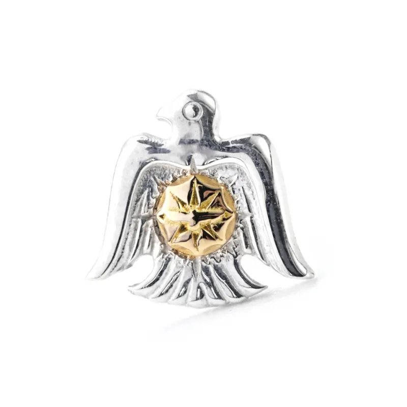 GOD SUNS 18K Gold 950 Silver Stud Earrings Unisex-5