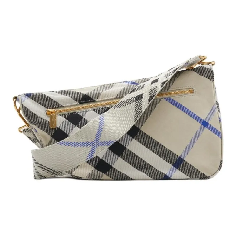 Burberry Cotton With Polyester Messenger Bag, Crossbody Bag, Shoulder Bag Unisex Black & Gray-2