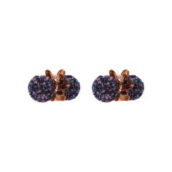 ROYALSASA Acrylic Woolen Balls Hair Clips Women's