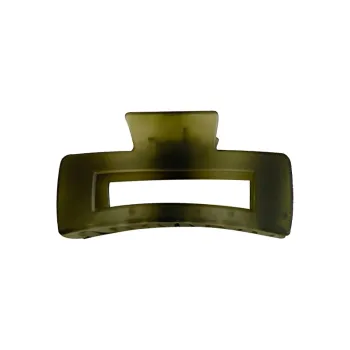 SENDME Hair Clips Women's Matte Green Hair Clip Square Style