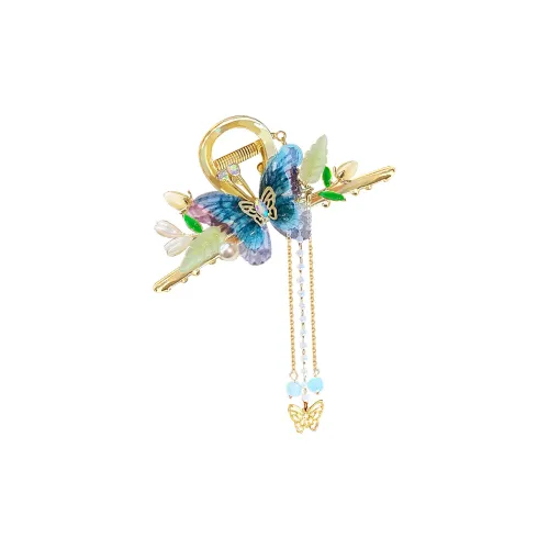 SENDME Hair Clips Women's Traditional Chinese Style Fringe Butterfly Hair Clip