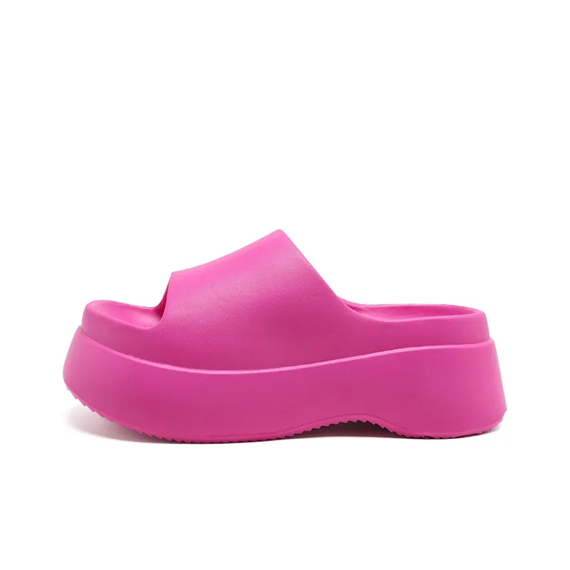 EXULL Q EVA Quiet Slide Slippers Women's Rose Red-0
