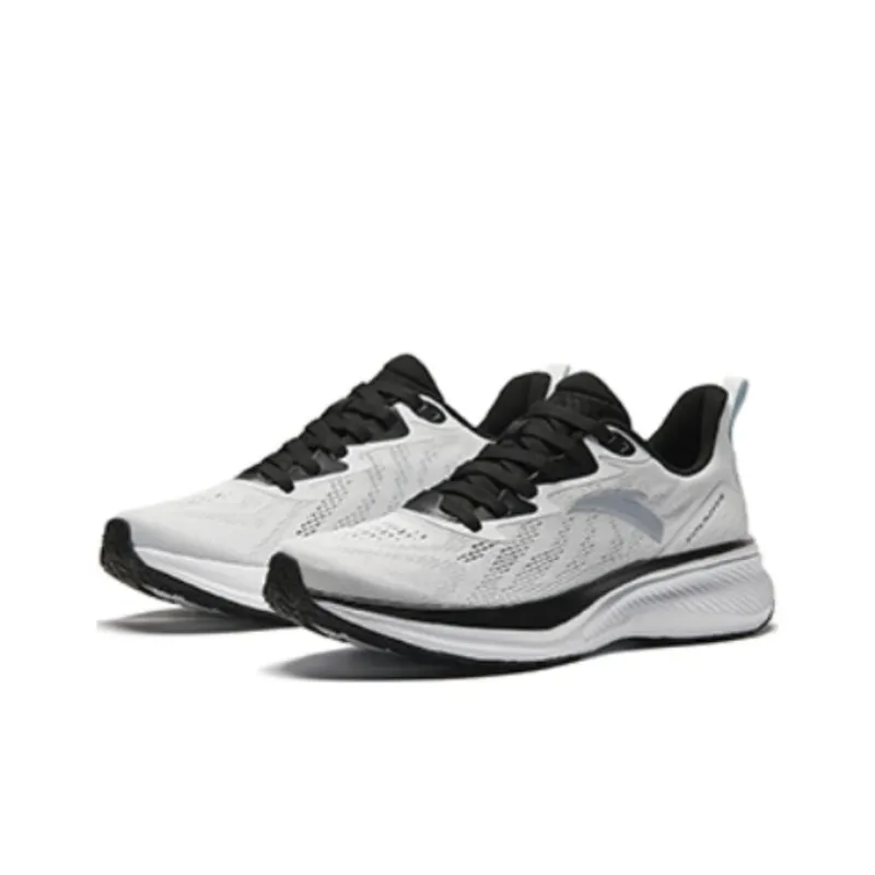 Anta Running Collection Wear resistant And Lightweight Low Top Athletic Shoes Men's White Black-1