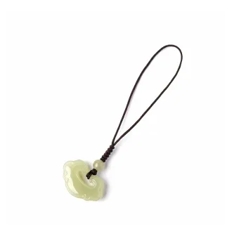 Lingfei Hetian Jade Pendants Unisex Pale Greenish White Jade