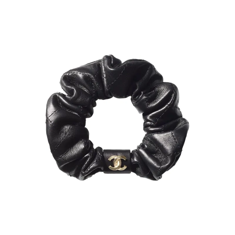CHANEL Metal Hair Tie Women's Black-0