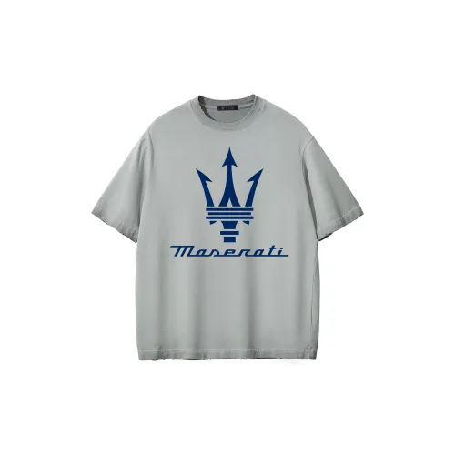 Maserati T-Shirts Unisex Silver Gray