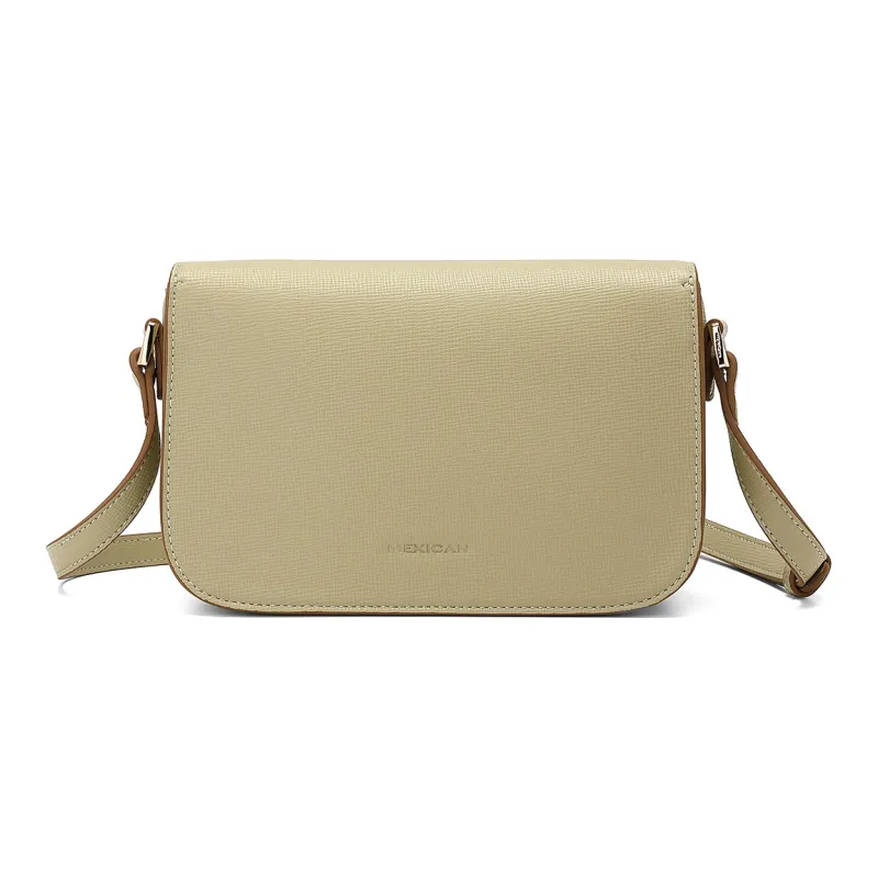 MEXICAN Polyurethane Shoulder Bag Regular Women's Summer Yellow/Noufa White/Pine Tea Green-12
