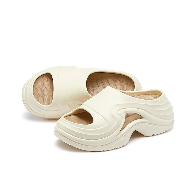 CAMEL Slide Slippers Men White/Black-14