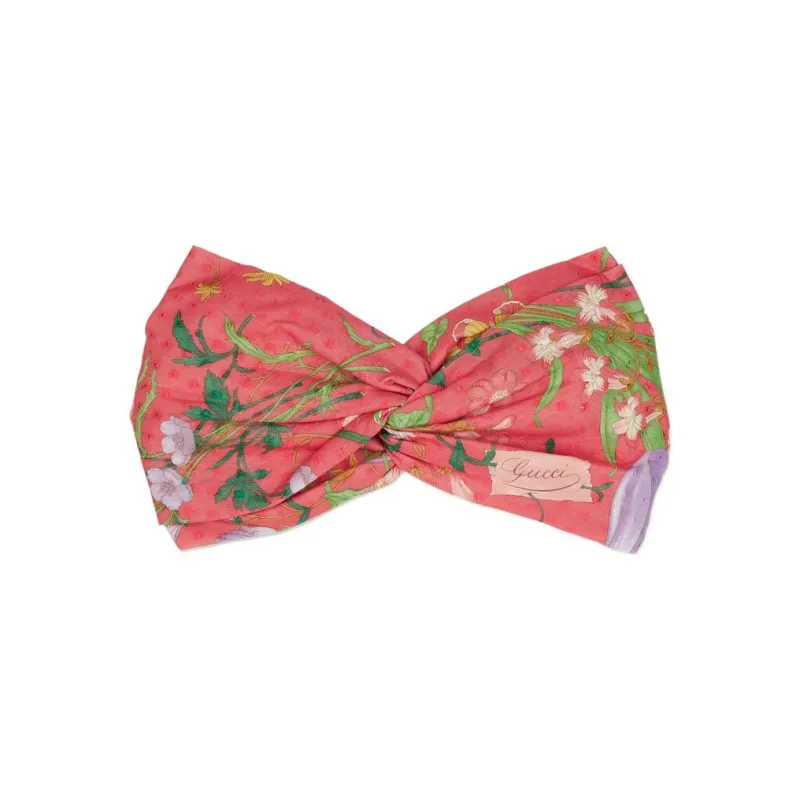 GUCCI Silk Headband Women's Pink Purple-0
