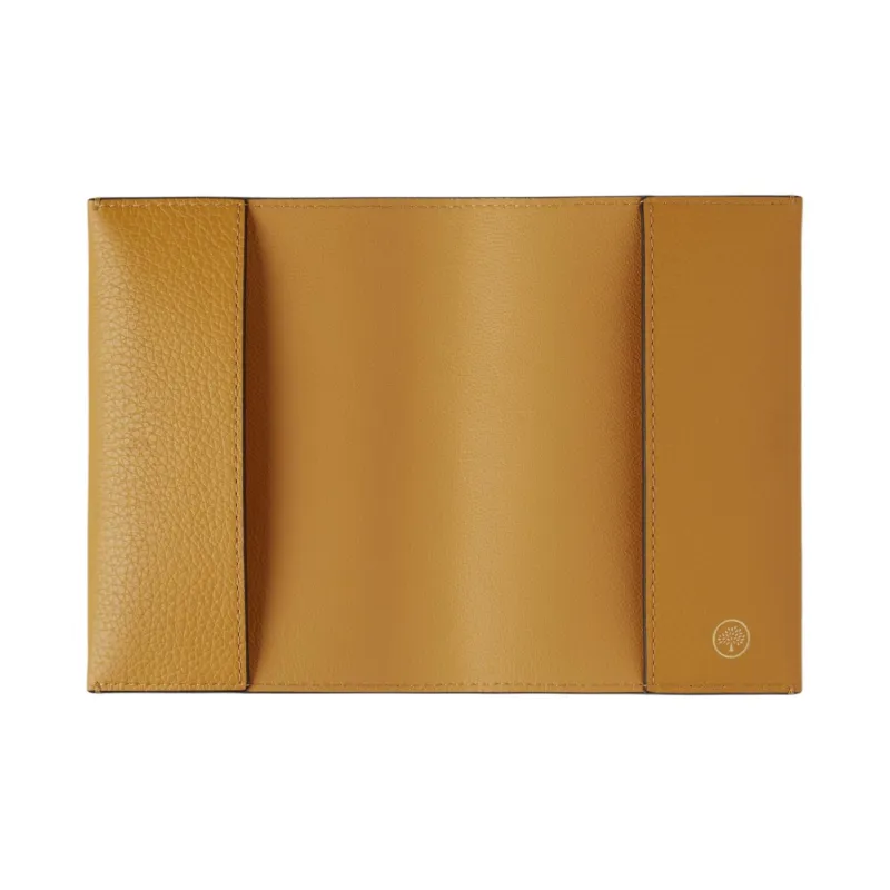 Mulberry Cow Leather Passport Holder Women's Deep Amber-1
