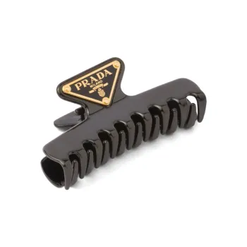 PRADA Triangle logo Claw Clip