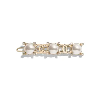 CHANEL Hair Clips Women's Gold