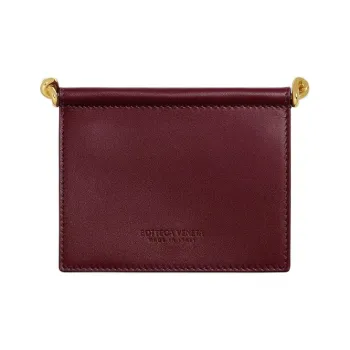 Bottega Veneta Solstice Calfskin Card Holder Women's Burgundy